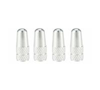 Elettrovalvola 4 tappi for valvole Presta in lega di alluminio for pneumatici da bici da corsa su strada, valvola, ruota, camera d'aria Valvola(Silver)