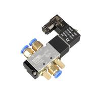 Elettrovalvola 4V110-06 12V 1/8" Valvola di controllo aria pneumatica a 3 vie Valvola magnetica for gas elettrico Corpo in alluminio(10MM,AC220V)