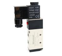 Elettrovalvola 4v210-08 Valvola di controllo pneumatica a 5 vie 2 posizioni 1/4", valvola pneumatica a bobina 12v 24v 110v 220v(AC220V,With 2PCS 4MM joint)