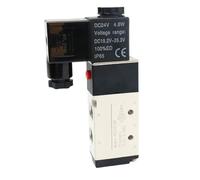 Elettrovalvola 4v210-08 Valvola di controllo pneumatica a 5 vie 2 posizioni 1/4", valvola pneumatica a bobina 12v 24v 110v 220v(AC110V,With 2PCS 6MM joint)