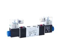 Elettrovalvola 4v220-08 Doppia testa Doppio controllo 5 vie 2 posizioni Mantenimento spegnimento Valvola direzionale pneumatica(DC24V,With10mmFittings)