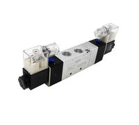 Elettrovalvola 4V330C-10 5/3 porte AC220V DC24V AC110V AC380V Valvola di tipo chiuso a doppia bobina a tre posizioni(AC220V)