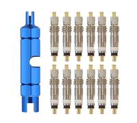 Elettrovalvola 6/12 pezzi di valvola rimovibile for bicicletta, strumento di sostituzione for la rimozione tubeless in ottone for bici da strada Valvola(12pcs SET B)