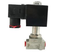 Elettrovalvola a 2 vie for azoto liquido criogenico da 6 bar, da -196℃ a 80℃, orifizio 1/4 3/8, valvola in acciaio inossidabile SS304 DN3 da 3 mm, DC12V(45661,NPT-DC24V)