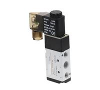 Elettrovalvola a solenoide a 5 vie e 2 posizioni 4V210-08, attacco da 1/4", DC12V, 24V, AC110V-220V, parti pneumatiche, valvola di controllo 'aria(DC12V)