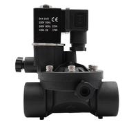 Elettrovalvola a solenoide in plastica a 2 vie AC220V normalmente chiusa o aperta, valvole dell'acqua con interruttore manuale e regolazione del flusso(NPT-DC 12V-NORMALLY CLOSED,0.5 Inch)