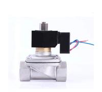 Elettrovalvola a solenoide non termica con filettatura interna NPT da 1-1/4" in acciaio inossidabile impermeabile normalmente aperta con indicatore di alimentazione LED 24V 12V 110V (NPT