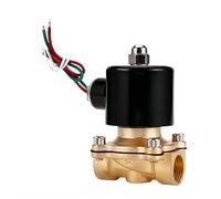 Elettrovalvola a solenoide normalmente chiusa a 2 vie da 3/8 pollici 220V 12V 24V a in ottone for olio diesel aria(NPT,DC24)