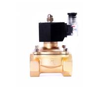 Elettrovalvola a solenoide normalmente chiusa in ottone da 1-1/2 pollici 220V 12V 24V ad azione diretta con luce LED(NPT thread,DC24)