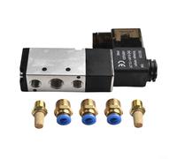 Elettrovalvola a solenoide pneumatica di CC 12V 4V21008 che caratterizza 5 progettazione di posizione del porto 2 con il connettore e la costruzione della lega di alluminio per l'operazione affidabile