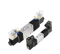 Elettrovalvola A Tre Posizioni E Cinque Vie 4V130C/4V130P/4v130e-a/B06 DC24V AC220V DC12V Valvola Pneumatica A Tenuta Media(4V330P-10,DC24V)