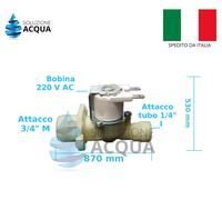 ELETTROVALVOLA A UNA VIA 220V INNESTO RAPIDO 1/4"