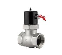 Elettrovalvola a vapore in acciaio inossidabile ad alta temperatura da 2", normalmente chiusa, elettrovalvola a filettatura interna bidirezionale, 220 V, 24 V, 12 V(BSP_240VAC)