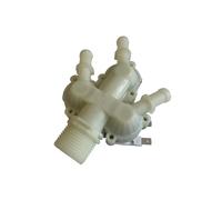 ELETTROVALVOLA ACQUA 3VIE USCITE 180° CON PORTAGOMMA 12V LAVATRICE LAVASTOVIGLIE