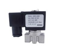 Elettrovalvola acqua SS304 a 2 vie normalmente chiusa G1/4" AC220V Orifizio 4mm/5mm/6mm SPU avvio a pressione zero 0-4bar/1bar/0,5bar(5mm,AC24V_FKM)