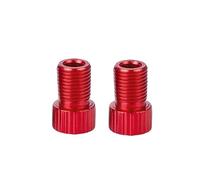 Elettrovalvola Adattatore for valvola for bicicletta in lega di alluminio da 2 pezzi, converte gli accessori for tubi dell'ugello dell'aria della pompa for bicicletta Valvola(Red)