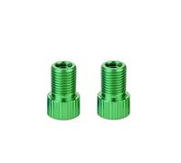 Elettrovalvola Adattatore for valvola for bicicletta in lega di alluminio da 2 pezzi, converte gli accessori for tubi dell'ugello dell'aria della pompa for bicicletta Valvola(Green)