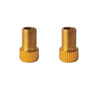 Elettrovalvola Adattatore valvola resistente all'usura for MTB, convertitore for bicicletta a scatto fisso, Presta Valvola(Gold 2pcs)