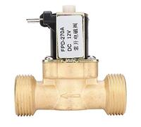 Elettrovalvola DC, 12V/24V Valvola elettromagnetica in ottone normalmente aperta Collegamento filettato G3/4 "Interruttore ingresso acqua(DC12V)