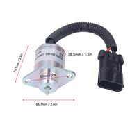 Elettrovalvola di arresto 1503ES 12A5UC9S ad alta precisione, spegnimento fiamma carburante, acciaio inossidabile, DC12V per macchine agricole, Deutz, Cat