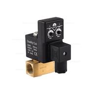 Elettrovalvola di scarico a solenoide elettrica AC220V DC24V Valvola in ottone for acqua con controllo del tempo Adatta for liquidi, gas, olio(G-110V,DN40)