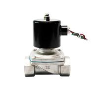 Elettrovalvola DN32 normalmente chiusa in acciaio inossidabile 304 a pressione zero 220 V CA 12 V CC 24 V CC 110 V CA for acqua e gas(NPT_24VDC_NBR-SEAL)
