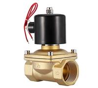 Elettrovalvola Elettrica, 220V 1-1/2 "DN40 NC Acqua Normalmente Chiusa Ottone 1Mpa 0-10Kg Elettrovalvola a Due Vie a Due Posizioni Ad Azione Diretta, Sensibile Al Cambio di Direzione Dell'acqua