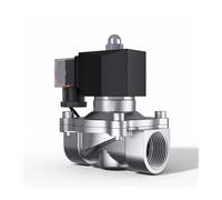 Elettrovalvola elettrica a risparmio energetico impermeabile in acciaio inossidabile, normalmente chiusa, filettatura femmina, valvola di controllo dell'acqua 24 V 220 V(220vac-closed,DN25)