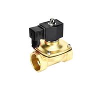 Elettrovalvola elettrica in ottone da 1-1/4" IP65 impermeabile normalmente chiusa 24 V 12 V 220 V 110 V(BSP-12VDC-VITON-SEAL)