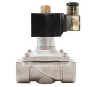 Elettrovalvola elettrica normalmente aperta in acciaio inossidabile 304 da G3/8" a G2" Valvola pneumatica for acqua, olio e gas AC220V DC12V DC24V IP65(36895,AC 220V-VITON)