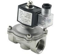 Elettrovalvola elettrica normalmente Chiusa 1/2 "3/4" 1 "in Acciaio Inossidabile DN15 DN20 con Bobina DIN IP65 AC 110 V/220 V/24 V DC 12 V(AC220V_NBR-Seal)