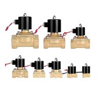 Elettrovalvola elettrica normalmente chiusa Ottone 1/2 "3/4" 1 "2" DN15 DN20 DN25 Bobina Tutto in rame Valvola di commutazione acqua 12V 24V 220V(NBR-SEAL-12VDC-NORMALLY CLOSED,0.5 Inch)