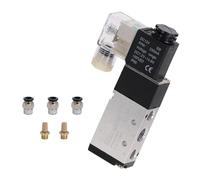 Elettrovalvola elettrica pneumatica 5 vie controllo a 2 bit aria pneumatica magnetica 4V210-08 12V 24V 220V tensione bobina(4V210-08 w PC6-02,DC12V)