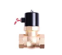 Elettrovalvola for vapore ad alta temperatura da 2" normalmente chiusa, valvola bidirezionale in ottone con filettatura interna, 220 V, 110 V, 24 V, 12 V(24VAC)