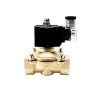 Elettrovalvola impermeabile a 2 vie da 1/2 "1" 2 "pollici acqua 220V 12V 24V 110V Ottone normalmente chiusa con indicatore LED(2 inch,120VAC_NO)