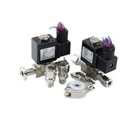 Elettrovalvola in acciaio inossidabile 316 normalmente chiusa da 220 V con 2 pezzi di gomma siliconica for birra fatta in casa e latticini VX2120-08-SS-NC(Only a valve,12V)