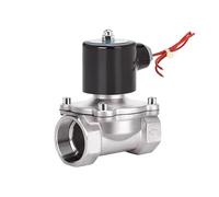 Elettrovalvola in acciaio inossidabile da 1-1/4" normalmente chiusa DN32 Interruttore di controllo della tubazione Valvole dell'acqua for acqua Olio Aria 220V 24V 12V(BSP-220VAC)
