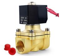 Elettrovalvola in ottone, 3/4", 220 V, AC, valvola elettromagnetica elettrica, valvola elettromagnetica, valvola a solenoidi, controllo diretto per acqua aria, resistente all'umidità