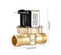 Elettrovalvola In Ottone G1/2'' N/C 12v 24v 220v G3/4'' Flussostato Di Ingresso Aria Acqua For Valvola Scaldabagno Solare(3/4",24V)