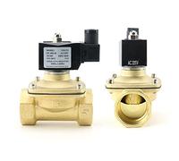 Elettrovalvola in ottone normalmente chiusa AC220V DC12V DC24V con bobina DN10/15/20/25/32/40 Valvola for acqua 1 pz(Ac220v,DN40)