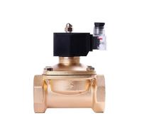 Elettrovalvola in ottone normalmente chiusa da 2", elettrovalvola impermeabile IP65 con indicatore di alimentazione a LED, 24 V, 12, 220, 110(NPT-12VDC-EPDM-SEAL)