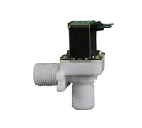 Elettrovalvola in plastica DN15 1/2" 12V 24V 220V normalmente aperta normalmente chiusa for fontanella ad angolo retto, valvola for lavatrice, 1 pz.(12V_NORMALLY OPEN)