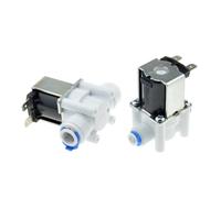 Elettrovalvola in plastica elettrica 12V 24V 220V normalmente chiusa 1/4" 3/8" tubo flessibile for sistema di osmosi inversa dell'acqua RO(1PC For 1I4 OD Hose,DC 36V_OPEN)