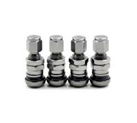 Elettrovalvola Kit di 4 valvole for pneumatici con bulloni in metallo for auto, camion e moto, con tappo antipolvere, accessori for auto Valvola(Gray)