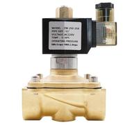 Elettrovalvola normalmente aperta in ottone, da G3/8" a G2", guarnizione NBR EPDM VITON, AC220V DC12V 24V, valvola dell'acqua resistente alle alte temperature IP65(AC 24V-NBR)