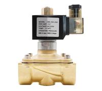 Elettrovalvola normalmente aperta in ottone, da G3/8" a G2", guarnizione NBR EPDM VITON, AC220V DC12V 24V, valvola for acqua resistente alle alte temperature IP65(1-1/2",DC 24V_NBR)