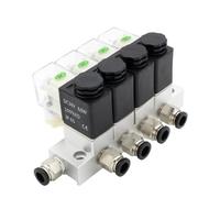Elettrovalvola normalmente chiusa 2V025-06 AC220V DC12V24V Valvola combinata multidirezionale Pneumatica Magnetica 2V025-08 1 pz(Dc12v 8mm Fittings,5F)