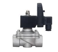 Elettrovalvola normalmente chiusa con timer, filettatura interna in acciaio inossidabile, 1/2", 3/4", 1", 2", valvola di commutazione for acqua, 220 V, 24 V(VITON-SEAL-220VAC)