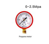 Elettrovalvola, Ossigeno/acetilene/propano/azoto Misuratore di portata di gas flussometro Dial Manometro Manometro riduttore di pressione Weld, Costruzione solida(Propane 0 2.5Mpa)