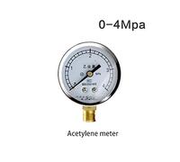 Elettrovalvola, Ossigeno/acetilene/propano/azoto Misuratore di portata di gas flussometro Dial Manometro Manometro riduttore di pressione Weld, Costruzione solida(Acetylene 0 4Mpa)